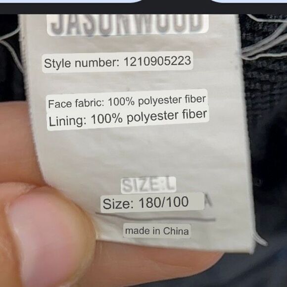 Jasonwood Jacket Men Large Black Full Zip Lightning Bolt Long Sleeve Windbreaker - Picture 9 of 11